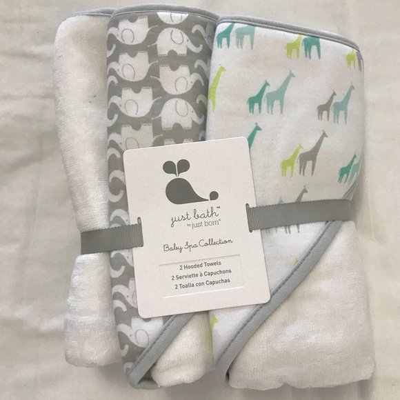 just bath by just born hooded towel